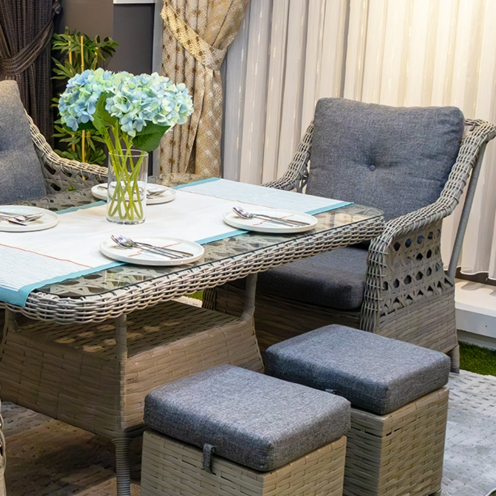 Kapadokya 7 Kişilik Rattan Oturma Grubu