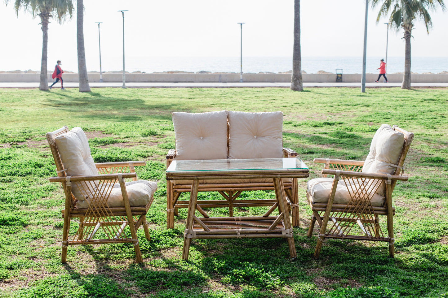 Bambu 4 Kişilik Oturma Grubu -vizon