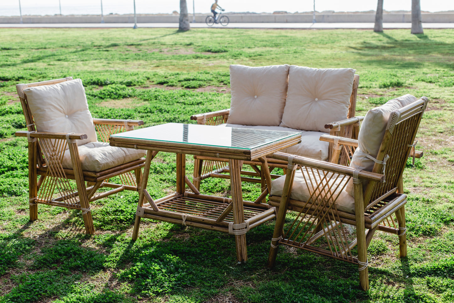 Bambu 4 Kişilik Oturma Grubu -vizon