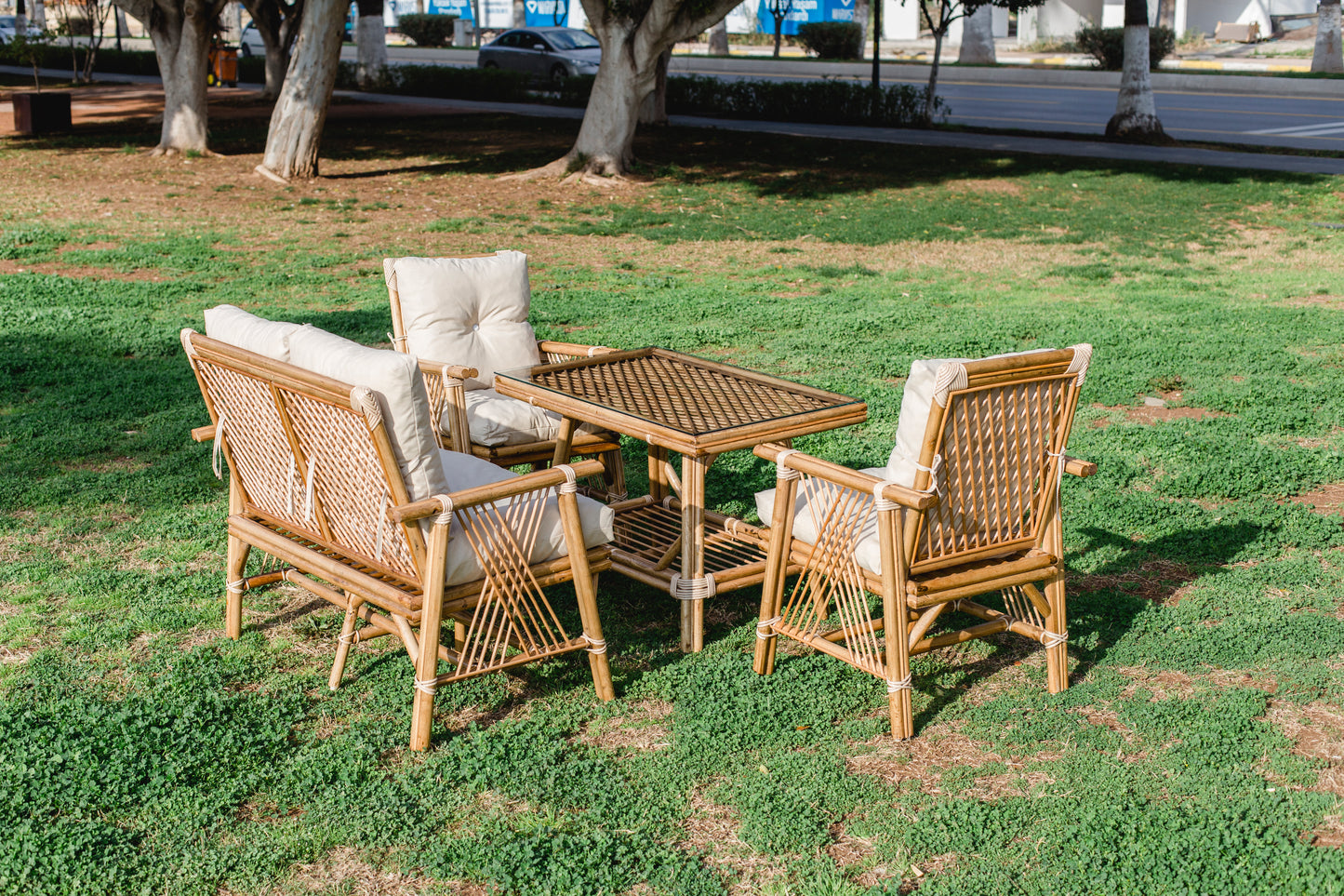 Bambu 4 Kişilik Oturma Grubu -vizon