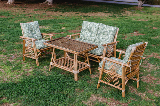 Bambu 4 Kişilik Oturma Grubu -yeşil