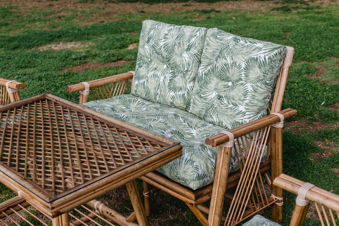 Bambu 4 Kişilik Oturma Grubu -yeşil