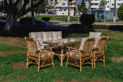 Bambu 7 Kişilik Masa Takımı -vizon