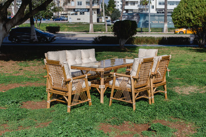 Bambu 7 Kişilik Masa Takımı -vizon