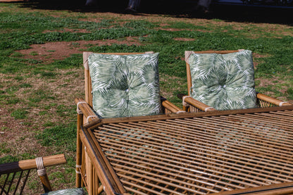 Bambu 6 Kişilik Masa Takımı -yeşil