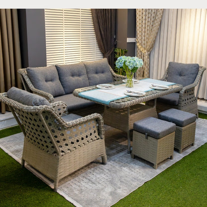 Kapadokya 7 Kişilik Rattan Oturma Grubu