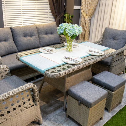 Kapadokya 7 Kişilik Rattan Oturma Grubu