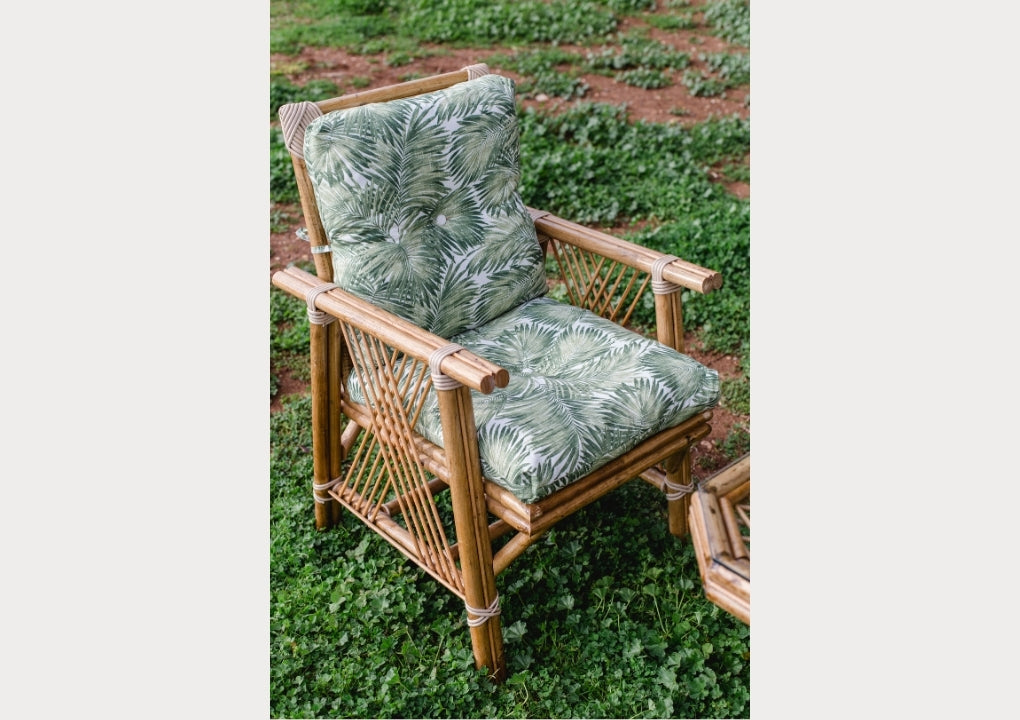 Bambu 6 Kişilik Masa Takımı -yeşil