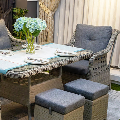 Kapadokya 7 Kişilik Rattan Oturma Grubu