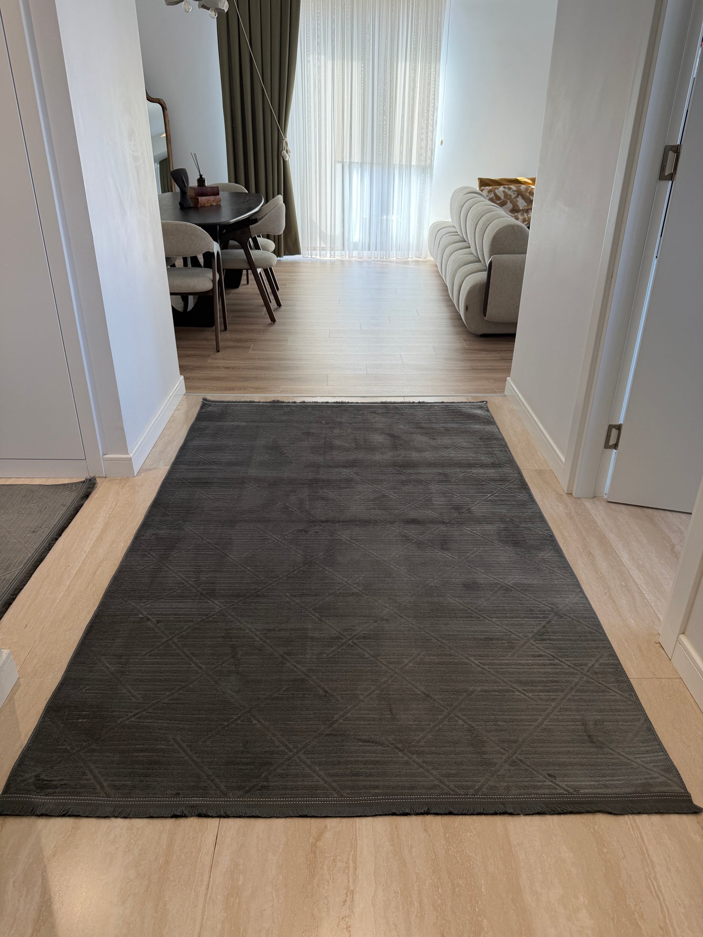 Kaymaz Taban Halı Antrasit Çift Yönlü