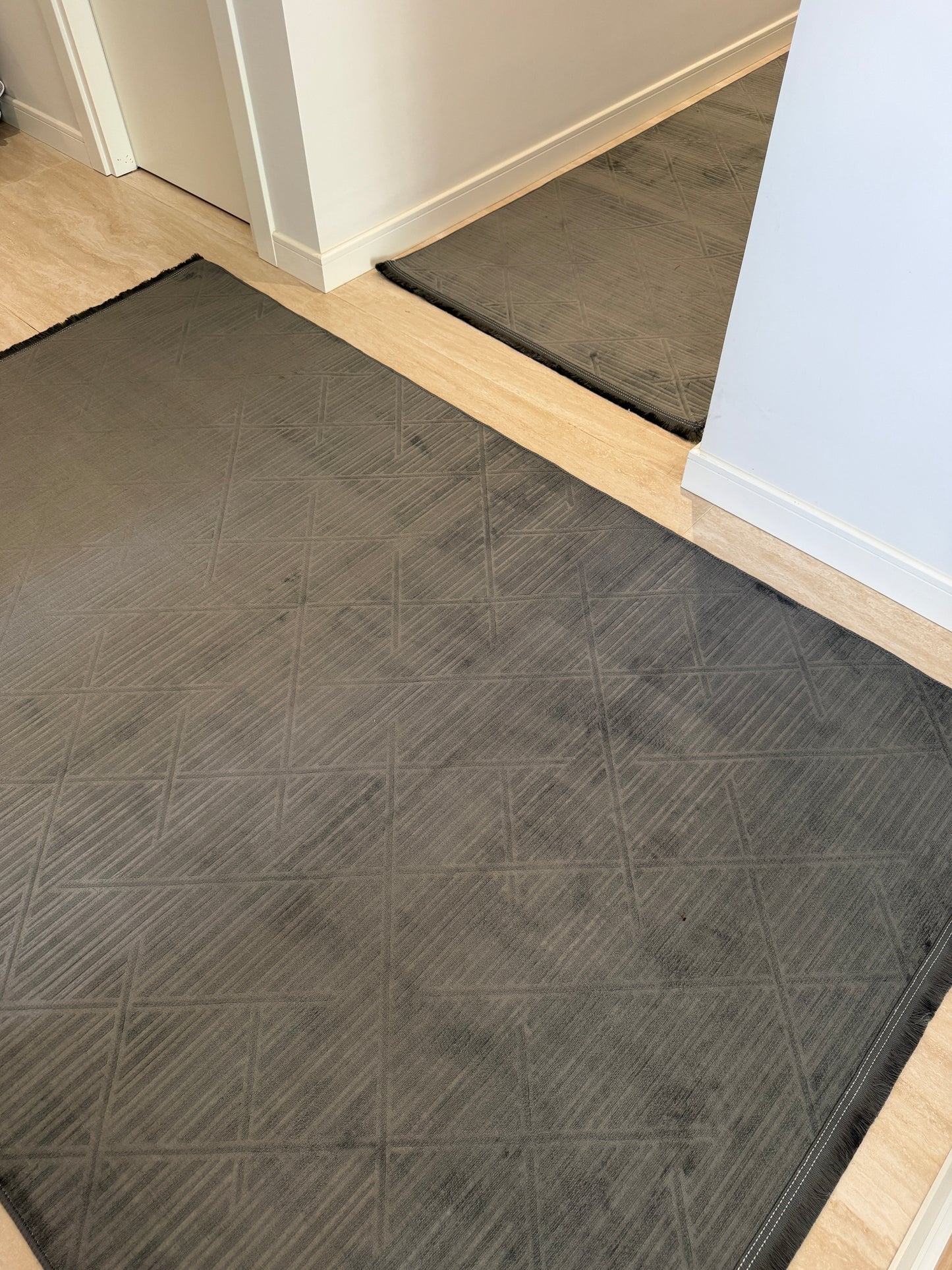 Kaymaz Taban Halı Antrasit Çift Yönlü