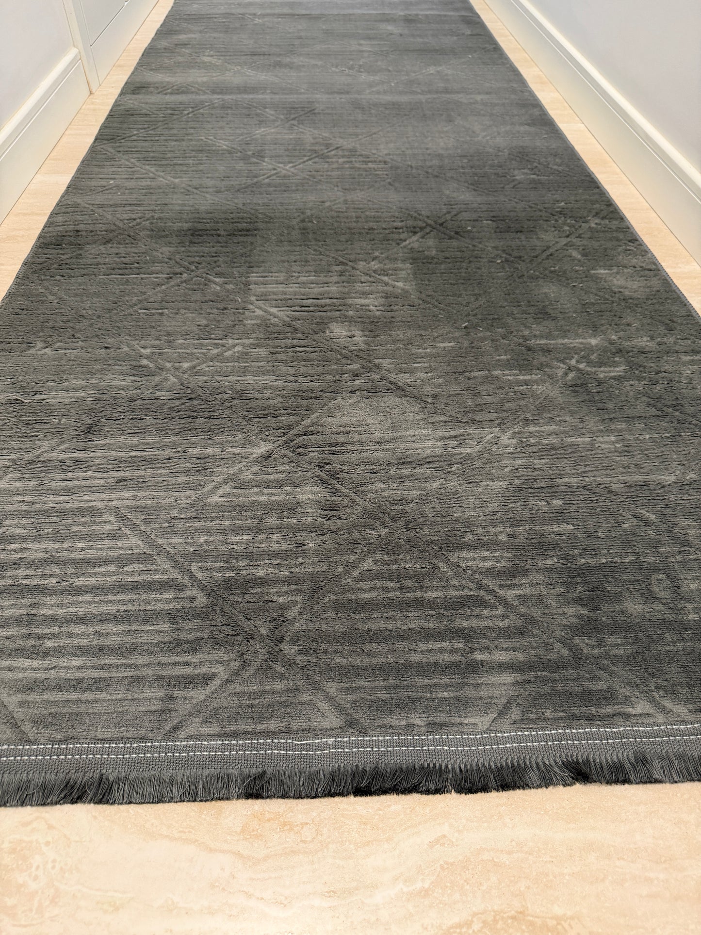 Kaymaz Taban Halı Antrasit Çift Yönlü