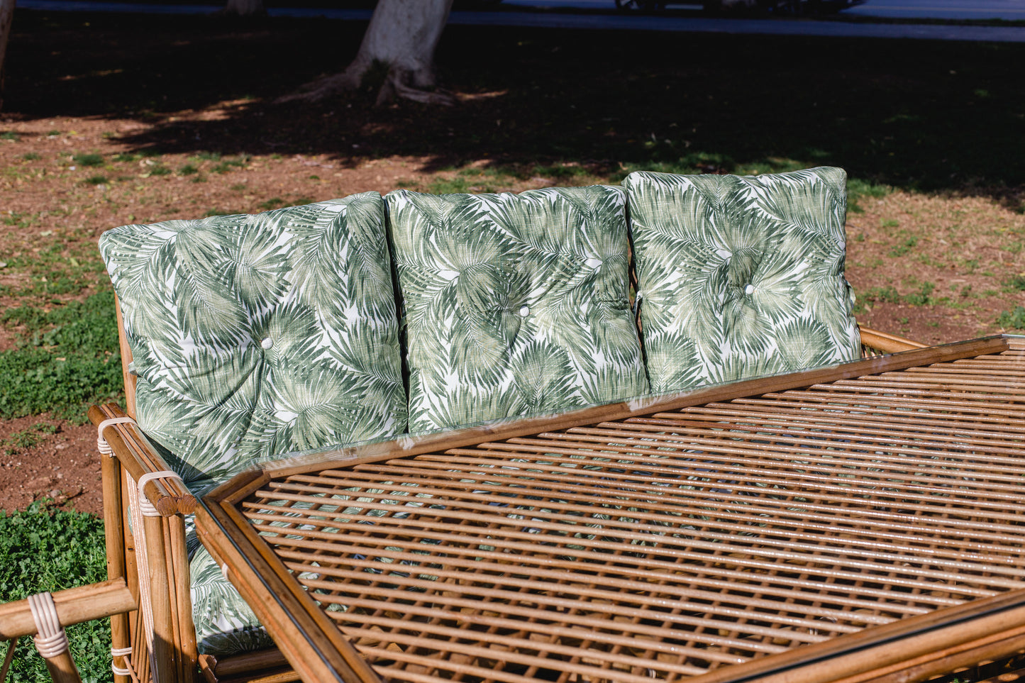 Bambu 7 Kişilik Masa Takımı -yeşil