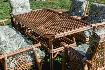 Bambu 7 Kişilik Masa Takımı -yeşil