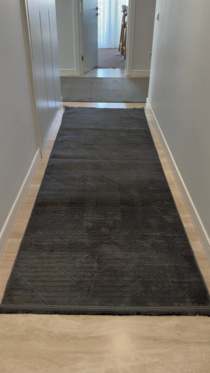 Kaymaz Taban Halı Antrasit Çift Yönlü