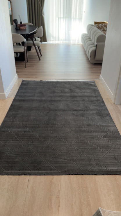 Kaymaz Taban Halı Antrasit Çift Yönlü